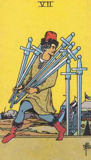 Image showing Seven of Swords in Future Reading in Love, Relationship, Marriage