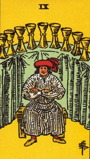 Image Showing Nine of Cups in relationship card