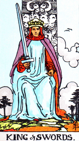 Image showing King of Swords in Action in Love, Marriage, Relationship Reading